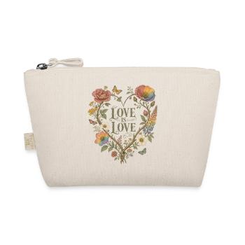 Botanical Pride Love Is Love Hoodie Vintage - Organic Pouch - nature - Front