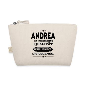 Andrea Die Legende Name Frau Mythos Sprüche - Bio-Täschchen - Natur - Vorne