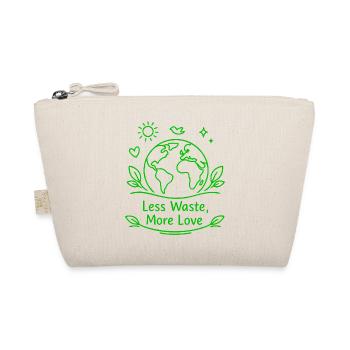 Less waste, more love. - Bio-Täschchen - Natur - Vorne