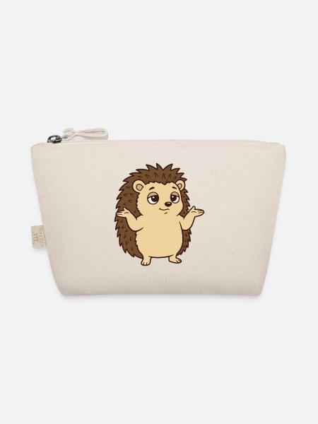 Igel Schulterzucken - Bio-Täschchen - Natur