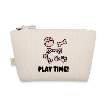 Play Time Hundespielzeug Logo - Bio-Täschchen - Natur - Vorne