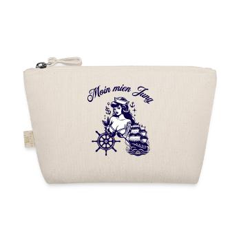 Moin mien Jung – Maritimes Retro Pin Up Tattoo - Bio-Täschchen - Natur - Vorne