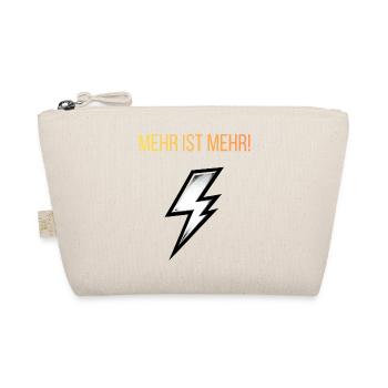 Mehr Ist Mehr – Elektrischer Blitz - Bio-Täschchen - Natur - Vorne