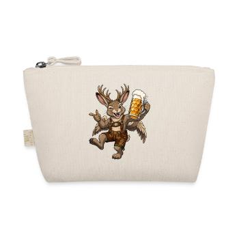 Wolpertinger Lederhose Bierkrug - Bio-Täschchen - Natur - Vorne