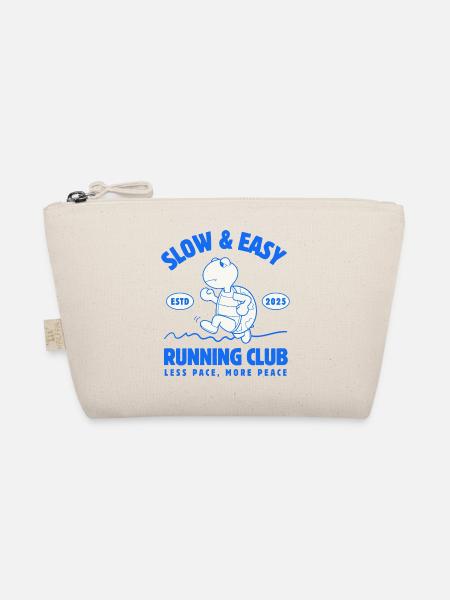 Slow & Easy – Schildkröte im Running Club - Bio-Täschchen - Natur