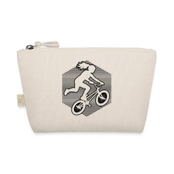 Freestyle-BMX Geschenk für eine Freestyle-Fahrerin - Bio-Täschchen - Natur - Vorne