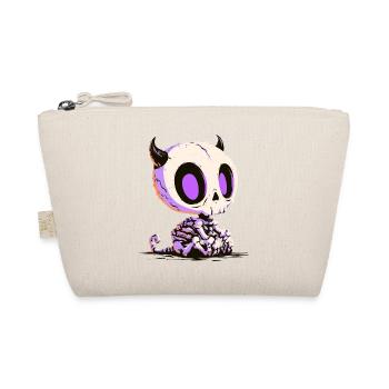 Cute Chibi Devil Skull - Bio-Täschchen - Natur - Vorne