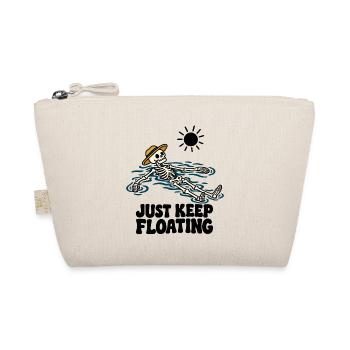 Just Keep Float – lustiges schwimmendes Skelett - Bio-Täschchen - Natur - Vorne