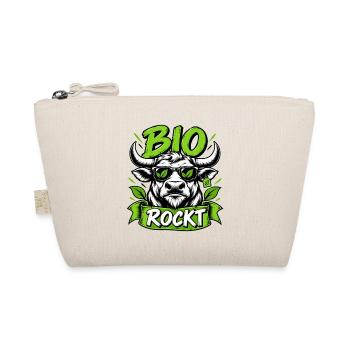 Bio Rockt – Cooles Stier Design - Bio-Täschchen - Natur - Vorne