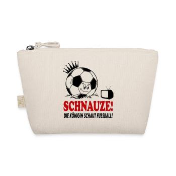 Schnauze Die Königin schaut guckt Fußball - Bio-Täschchen - Natur - Vorne