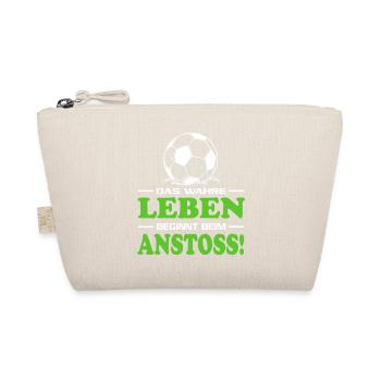 Fußball Fussball Wahre Leben Anstoss Anpfiff - Bio-Täschchen - Natur - Vorne