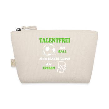 Fußball Fussball Talentfrei am Ball Tresen Bier - Bio-Täschchen - Natur - Vorne