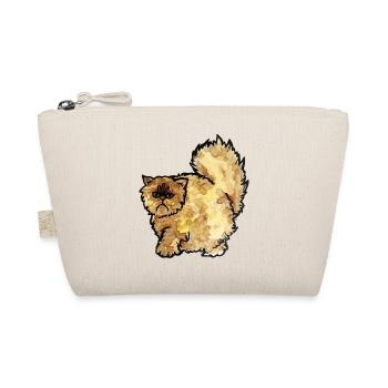 Grumpy Fluffy Cat Aquarell - Bio-Täschchen - Natur - Vorne