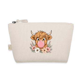 Süße Highland Kuh mit Kaugummi - Bio-Täschchen - Natur - Vorne