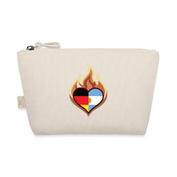 Flammendes Deutschland Argentinien Herz - Bio-Täschchen - Natur - Vorne
