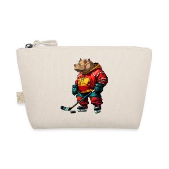 Nilpferde Eishockeyspieler / Hockey Flusspferd - Bio-Täschchen - Natur - Vorne