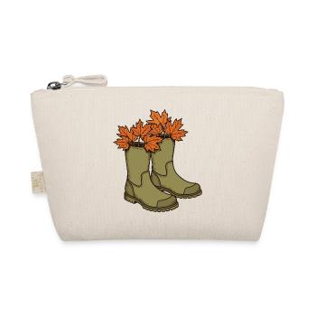 Gummistiefel voller Herbstlaub - Bio-Täschchen - Natur - Vorne
