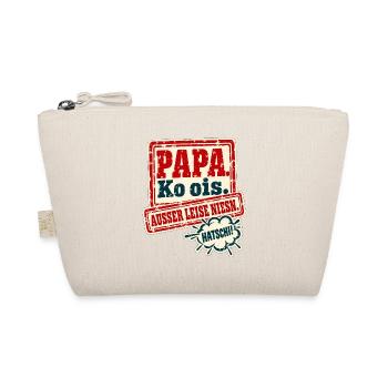 Papa Ko ois Außer leise niesn - Bio-Täschchen - Natur - Vorne