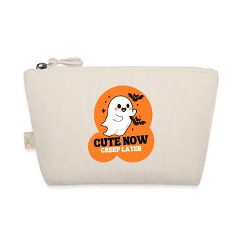 Cute Now Creep Later Halloween Shirt – Süßer Geist - Bio-Täschchen - Natur - Vorne