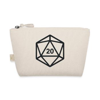 D20 Wuerfel Rollenspiel Grafik - Bio-Täschchen - Natur - Vorne