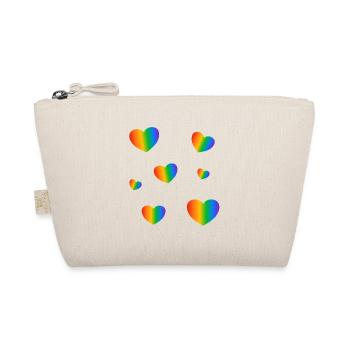Rainbow Hearts LGBT-Stolz - Bio-Täschchen - Natur - Vorne