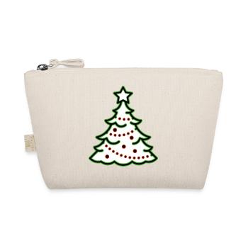 Minimalistischer Tannenbaum Weihnachten Evergreen - Bio-Täschchen - Natur - Vorne