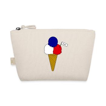 Französich France Flag Eiscreme - Bio-Täschchen - Natur - Vorne