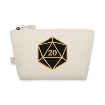 D20 Wuerfel Rollenspiel Icon - Bio-Täschchen - Natur - Vorne