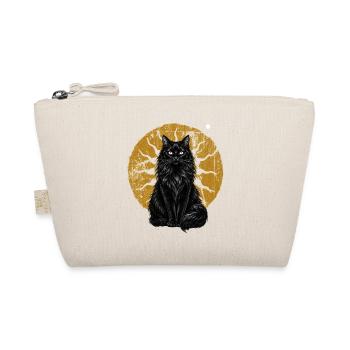 Schwarze Katze Magical Mond Mystisch Cottagecore - Bio-Täschchen - Natur - Vorne