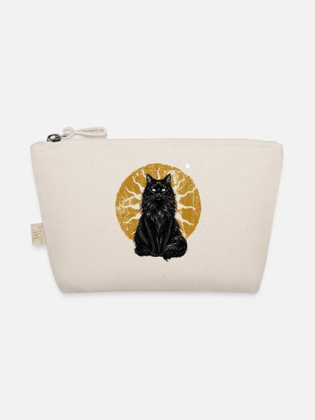 Schwarze Katze Magical Mond Mystisch Cottagecore - Bio-Täschchen - Natur