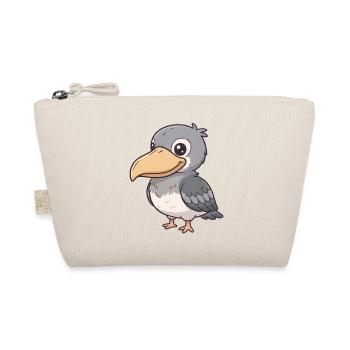 Schuhschnabel Vogel - Bio-Täschchen - Natur - Vorne