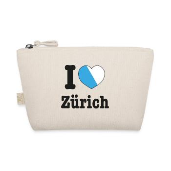 I Love Zürich | Schweiz Wappen Liebe Herz - Bio-Täschchen - Natur - Vorne