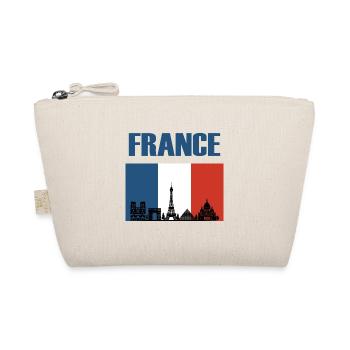 Drapeau de la France Paris Skyline - Trousse biologique - nature - Devant