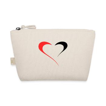 Duality of Love - Two Sides Red/Black - Organic Pouch - nature - Front