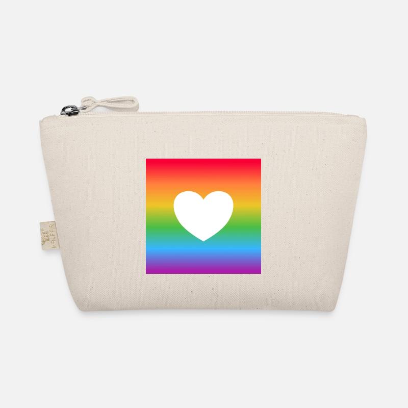 Regenbogen-Herz Bio-Täschchen