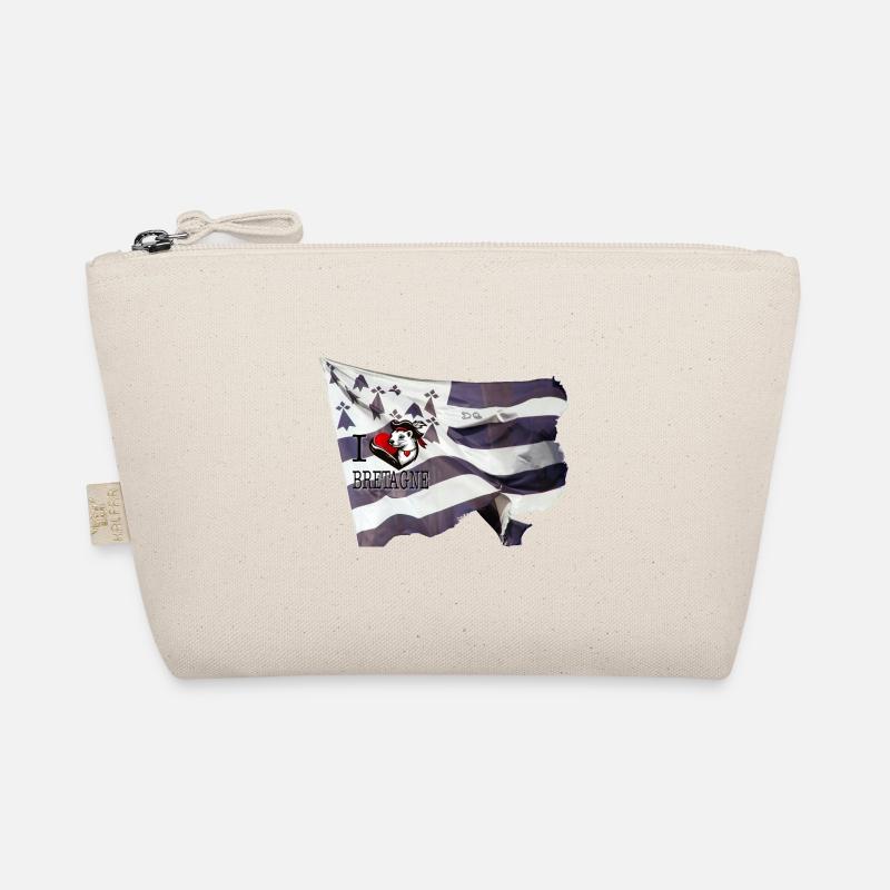 Flag I love Brittany Organic Pouch