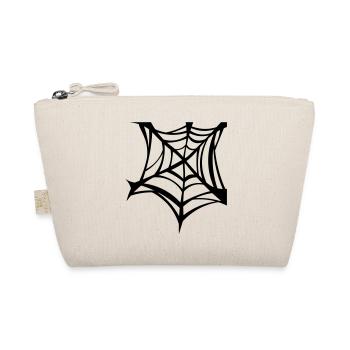 Spider web black / black spider web / Halloween - Organic Pouch - nature - Front