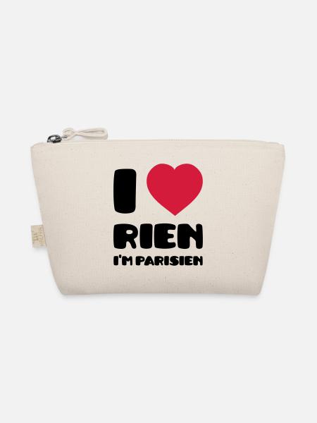 I Love Rien I'm Parisien - Trousse biologique - nature - Devant