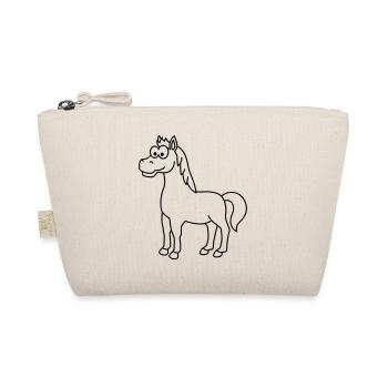 Horse Comic Animal - Organic Pouch - nature - Front