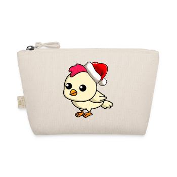 Chicken Comic Christmas - Organic Pouch - nature - Front