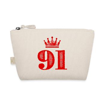 91 Number crown - Organic Pouch - nature - Front