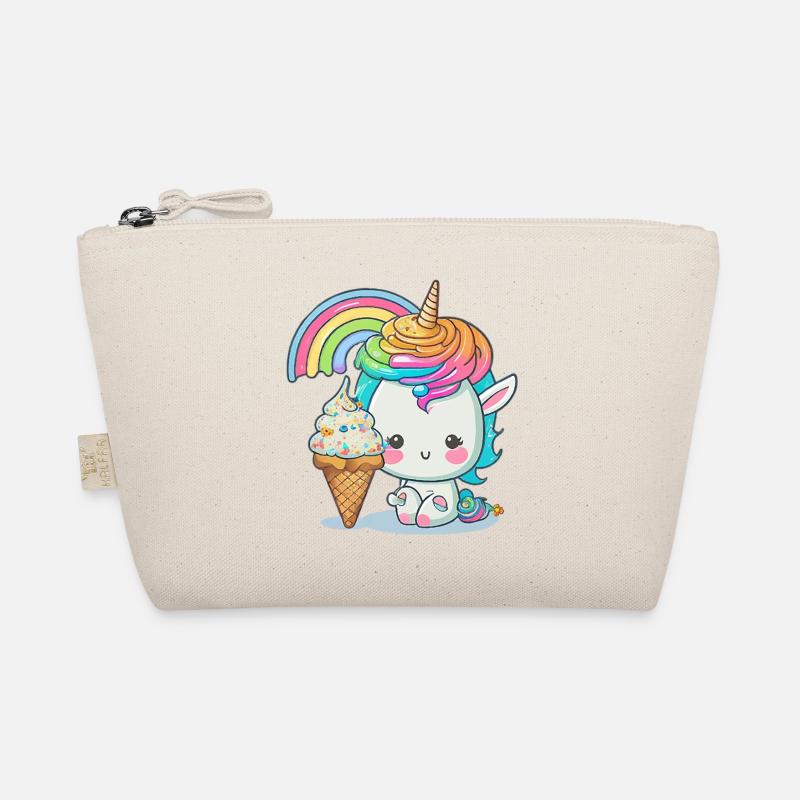 Einhorn-Paradies mit Regenbogenhaar Bio-Täschchen