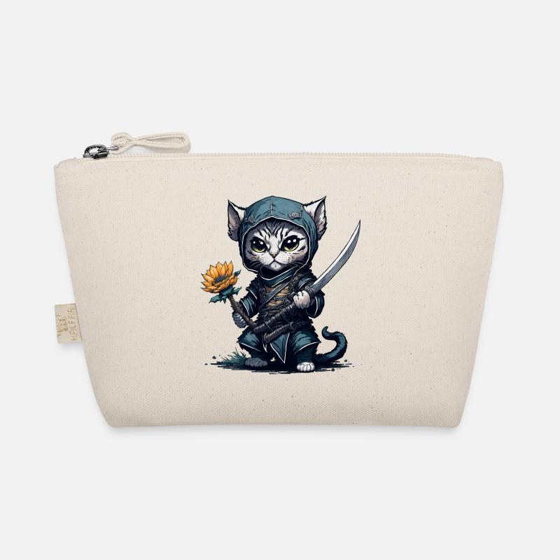 Die Ninja-Katze - Bio-Täschchen - Natur