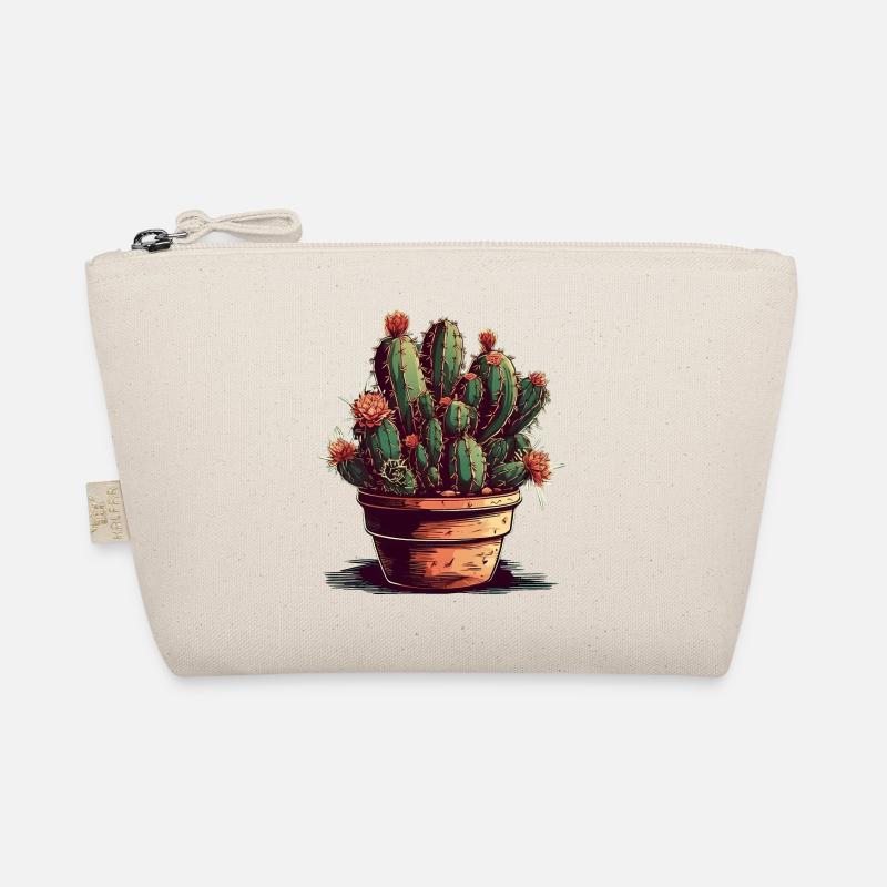 Petit cactus vert dans un pot de fleurs avec des fleurs Trousse biologique