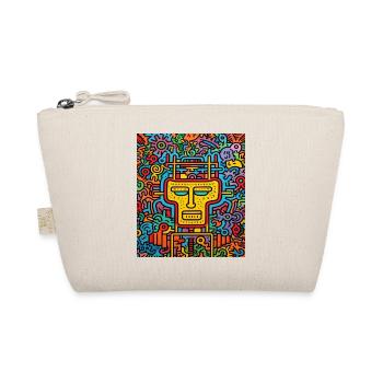 STREET ART SKULL - Organic Pouch - nature - Front