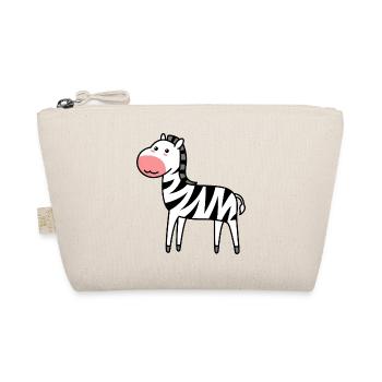 Zebra Comic Animal - Organic Pouch - nature - Front