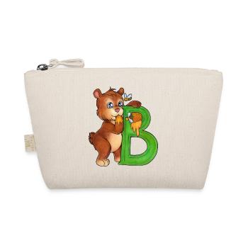 ABC Zoo Niedlicher Bär mit Bienen Kind Geschenk - Bio-Täschchen - Natur - Vorne