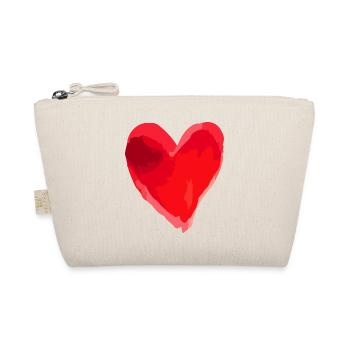 Heart Love In Love Symbol - Organic Pouch - nature - Front