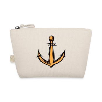 Anchor drawing. Navy. Maritime/Ship icons. - Organic Pouch - nature - Front