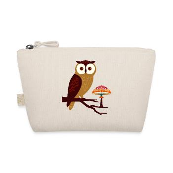 Owl and Mushroom - Organic Pouch - nature - Front